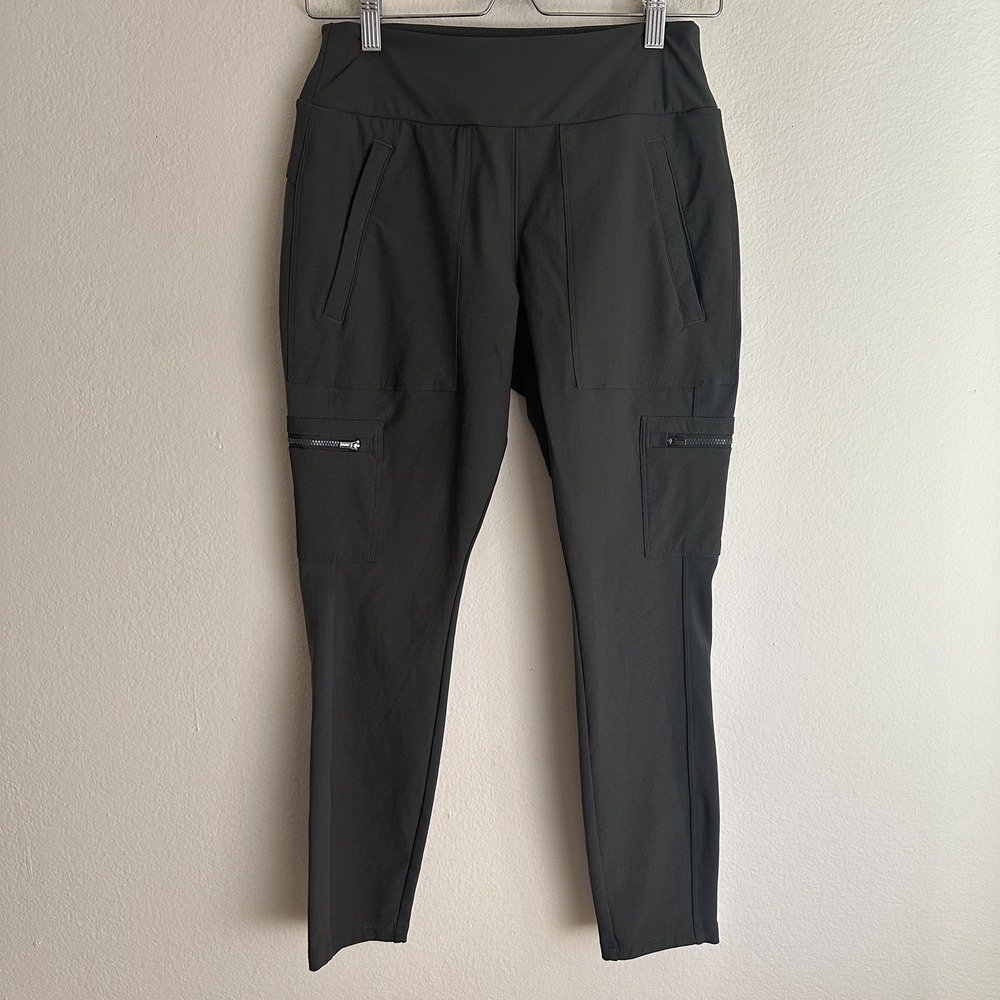 Athleta Adlands Hybrid Cargo Pants Womens 8P Gray Tapered Hiking Travel Active